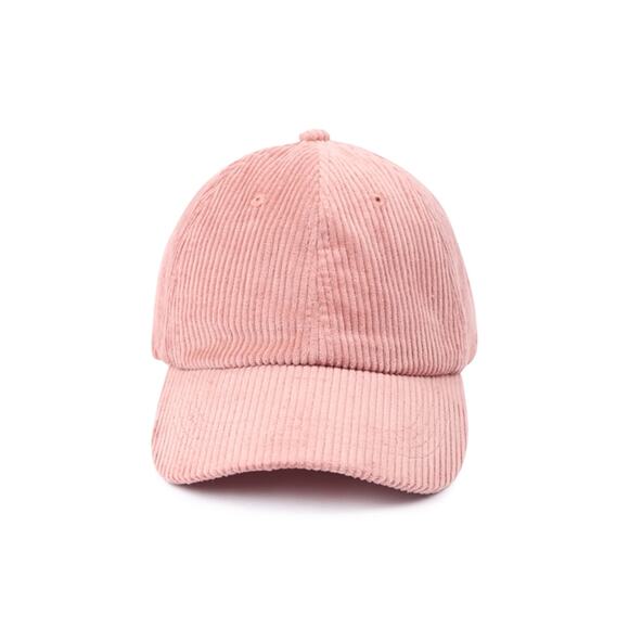 Blush Pink Textured Corduroy Ball Cap - Picture 4 of 5